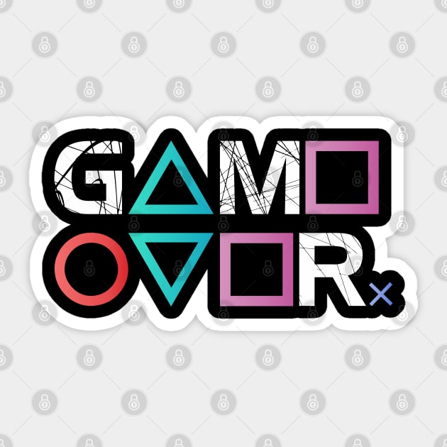 Game Over PS Symbols Sticker by inkonfiremx